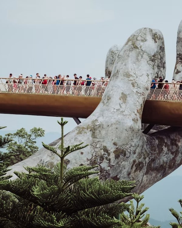 The Golden Bridge in the hills above Da Nang